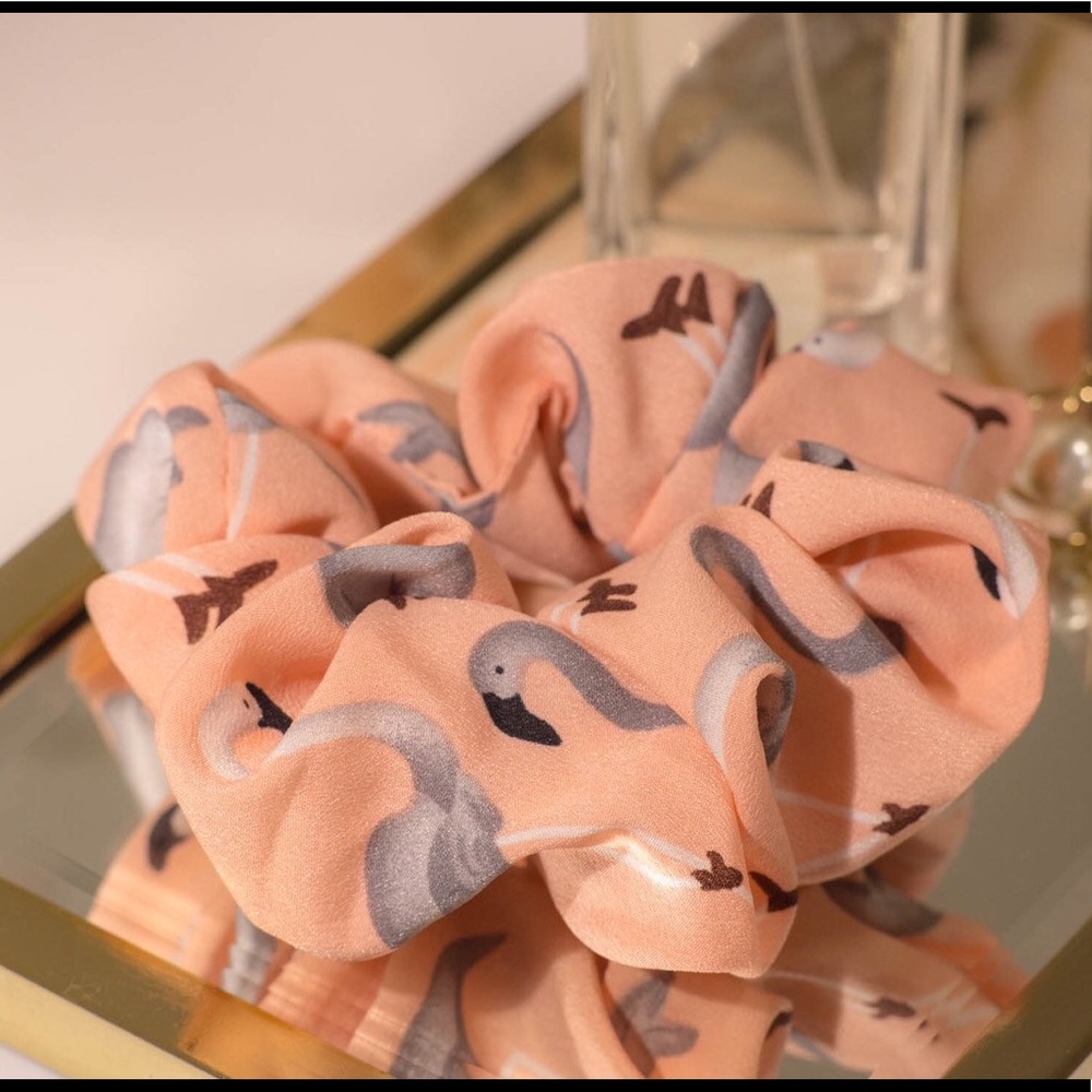 Pink Flamingo Hairband/ Scrunchie